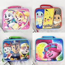 Foreign trade high quality blue box portable insulated lunch box bag Primary School students card passband rice bag large capacity lunch lunch bag