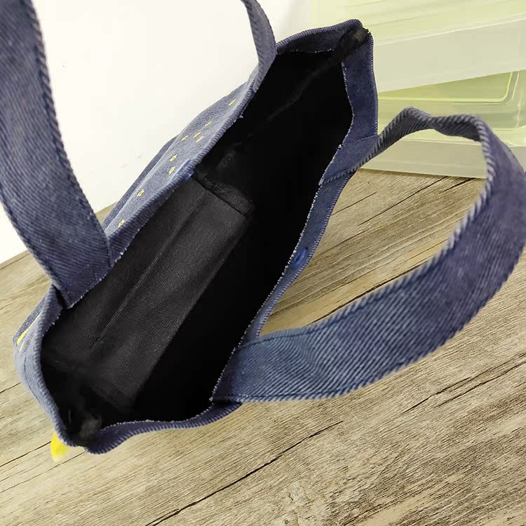 Mô hình tạp chí Nhật Bản, voi voi, xanh denim, vải dày, túi hộp ăn trưa - Hộp cơm điện sưởi ấm camen điện