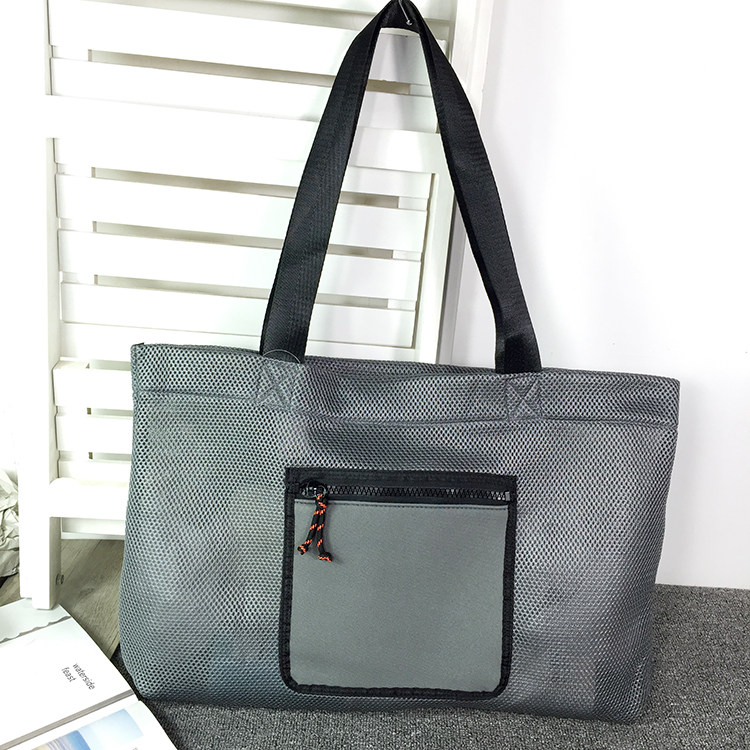 Fashion Men And Women Single Shoulder Shopping Containing Bag Travel Outdoor Swimming Mesh Beach Mesh Bag large number