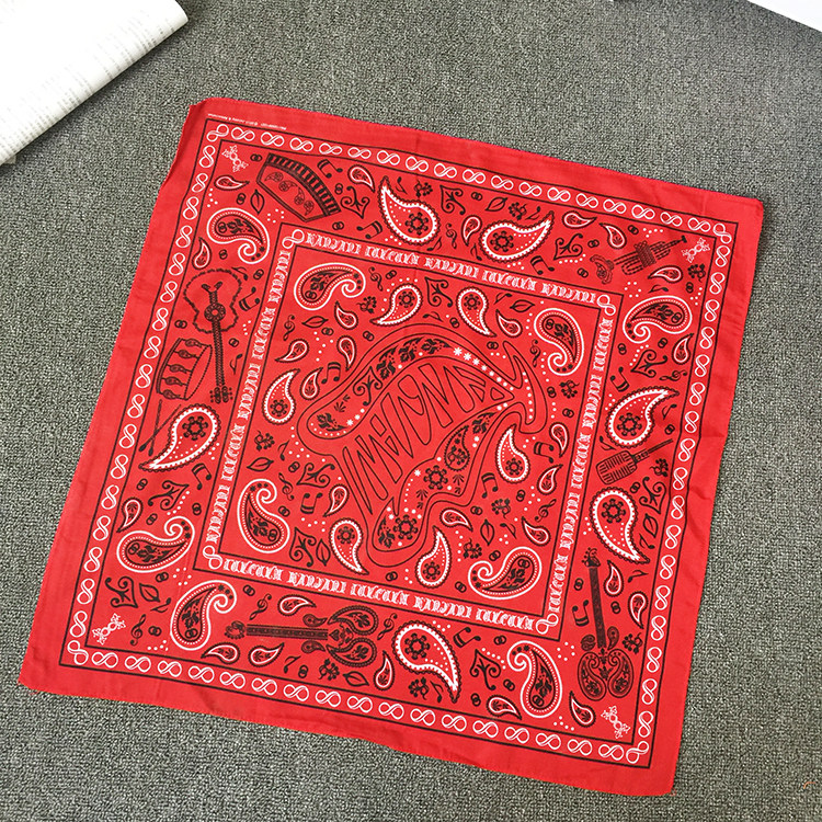 Guanba around KANJANI EIGHT red headscarf scarf square scarf wrapped towel 53*53cm