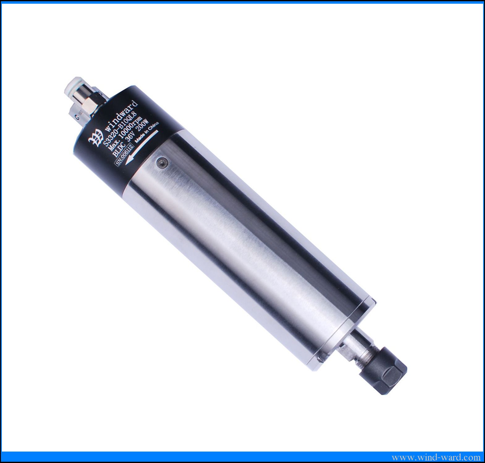 Windward spindle Brushless electric spindle 10000RPM side milling end milling drilling spindle 33mm
