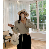 NORA small man blazer women 2021 new spring and autumn fashion casual strap niche design short suit