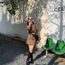 NORA khaki suit suit women spring and autumn 2021 new design sense niche short small suit jacket jacket