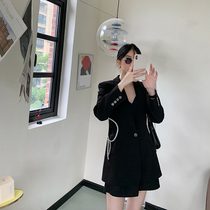 NORA Black Fried Street Suit Jacket Female 2022 Spring Design Sense Small Fashion Hollow Korean Suit Jacket