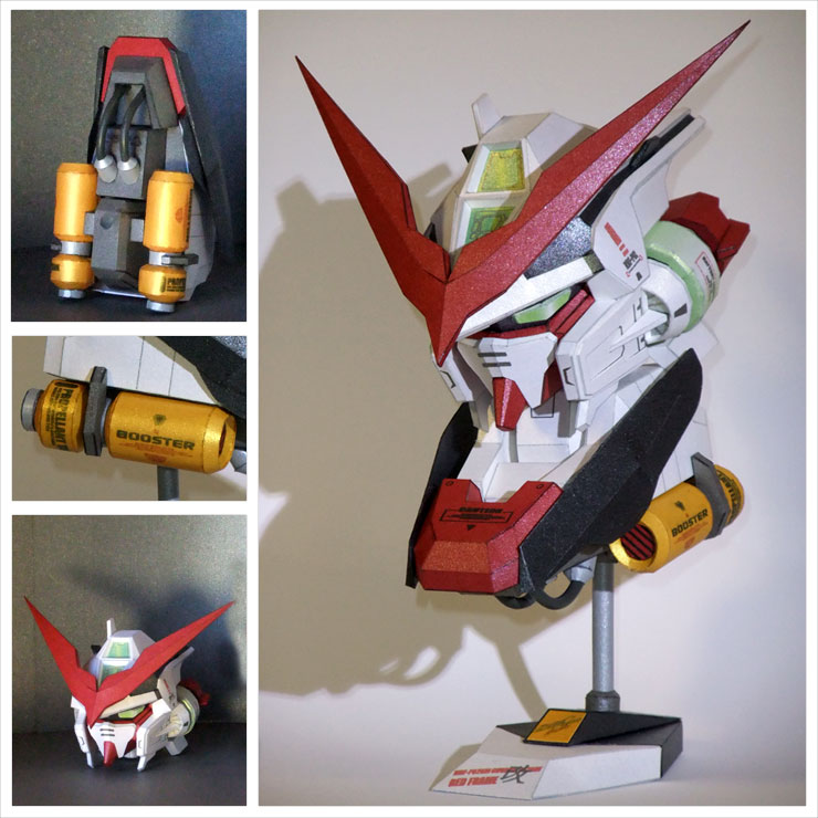 K giấy linh hồn đỏ dị giáo lên đến GUNDAM avatar mô hình giấy DIY nhập khẩu giấy miễn phí vận dòng cắt cắt miễn phí mô hình giấy xe hơi
