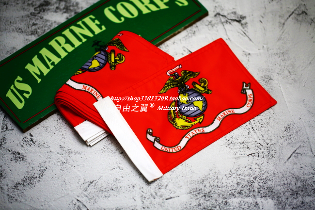USMC Parris Island Training Camp Royal Double Deck Table Flag Flag Holding Flag Brand New Inventory