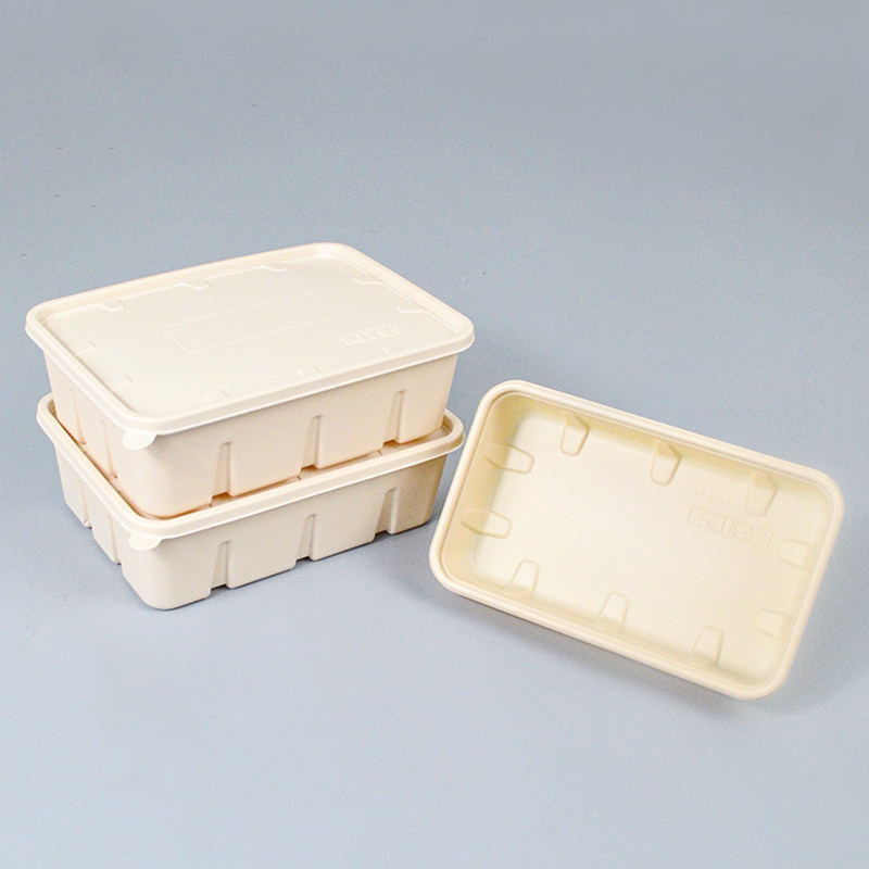 Disposable Lunch Box Can Microwave Heating Environmentally Friendly Corn Starch Thickened Sealed Meal Kit Disposable Takeaway Packing Box