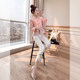 Hanfu Pan-button Jacket Top Tang Suit Two-piece Set 2024 New Spring Clothing Women's Pink New Chinese Style National Style Suit