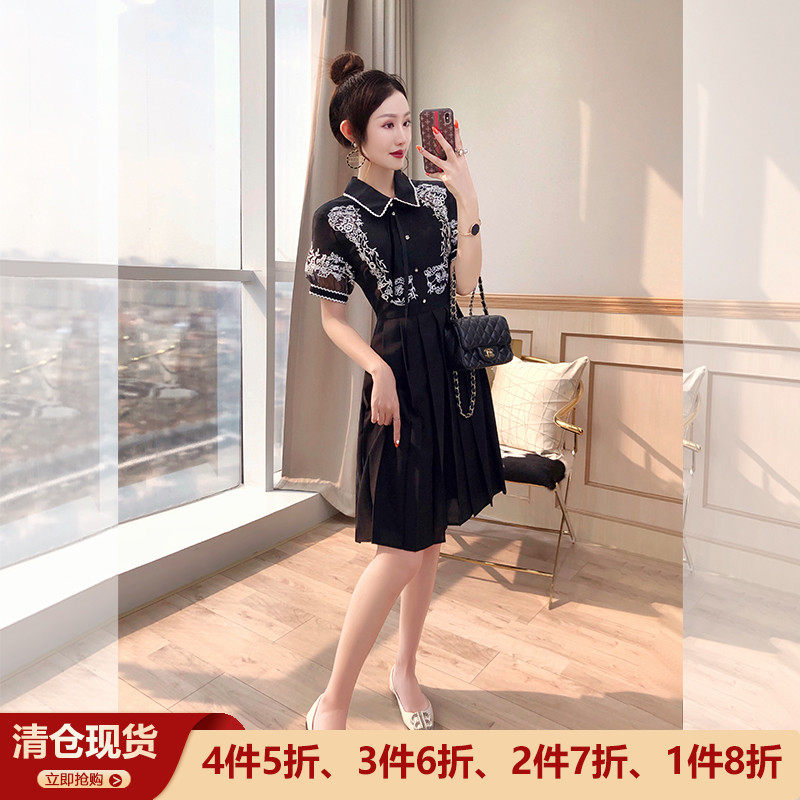 Egg skirt French first love is very fairy 2022 new summer dress women's black sweet super fairy small dress