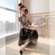 Phong cách quốc gia retro 2021 quần áo phụ nữ mùa thu mới Phong cách Trung Quốc cô gái trẻ sườn xám phiên bản cải tiến - váy đầm
