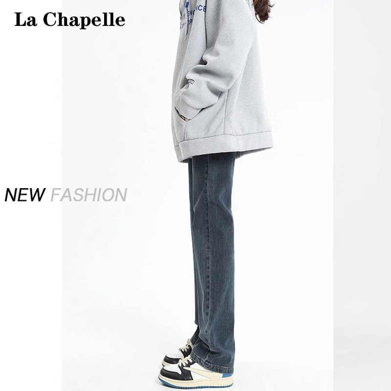 La Chapelle Slim Straight-Leg Jeans for Women, Spring and Autumn 2026 New High-Waisted Petite Winter Baguette Cigarette Pants