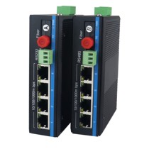 Guided Bird Industrial Grade Gigabit 1 Optical 4 Electricity 1 Channel Two-way 485 232 Fiber Optic Switch Network 485 Optical Terminator