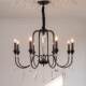 French Crystal Lamp Living Room Main Light Black Dining Room Lighting Staircase Simple Country American Retro Master Bedroom Chandelier
