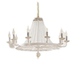 Retro French Crystal Lamp, Candle Lamp, Study Room, Living Room, Staircase, Restaurant, Simple Bedroom, White Country American Chandelier