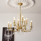 French Retro Living Room, Antique Style Staircase, Romantic Palace European Style Candle Lamp, American Restaurant Bedroom Crystal Chandelier