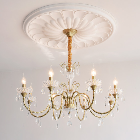French-Style Vintage Crystal Chandelier for Living Room, Simple and Elegant American Style, High-End European-Style Candle Chandelier for Dining Room and Bedroom