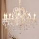 Princess Room Living Room Light Luxury American Style Master Bedroom Internet Celebrity Retro White Cream Style Dining Room French Crystal Chandelier