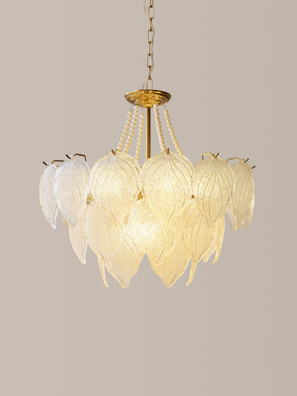 French-Style Cream Light Luxury Bedroom Lamp, Personalized Retro Vintage New Crystal Lamp, Master Bedroom, Living Room, Dining Room, American-Style Chandelier