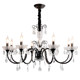 French-Style Vintage Crystal Chandelier for Living Room, Simple and Elegant American Style, High-End European-Style Candle Chandelier for Dining Room and Bedroom