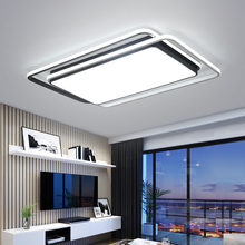 Modern minimalist hall, bedroom, main light, 2024 new atmospheric rectangular living room ceiling light fixture