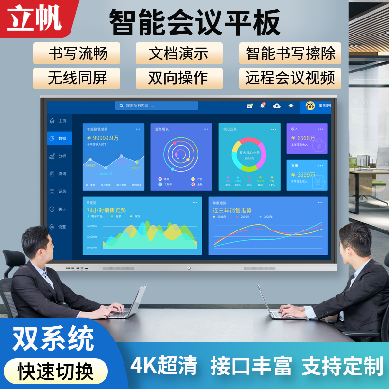 Smart Conference Tablet Touch All in One Trainer TV Touch Screen Interactive Whiteboard 55 65 75 inches