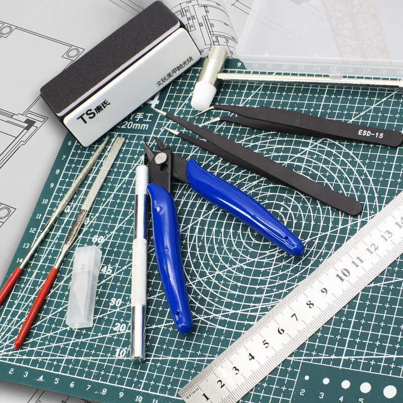 Up To Model Diy Hand Assembled Vegetarian Group Clippers Pen Knife Tweezers Model Making Tool Suit