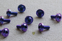 TC4 Titanium Alloy Motorcycle Retrofit Bolt Inner Plum M5 * 15mm