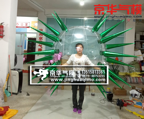 Transparent ball laser golden inflatable walking show Wings Air Die Venice Rave Back-Style Wing Air Die