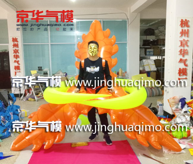 Back Inflatable Wings Air Mold Bar Stage People Wear Dance Clothing Accessories Props Outdoor Promotional Interactive Clothing