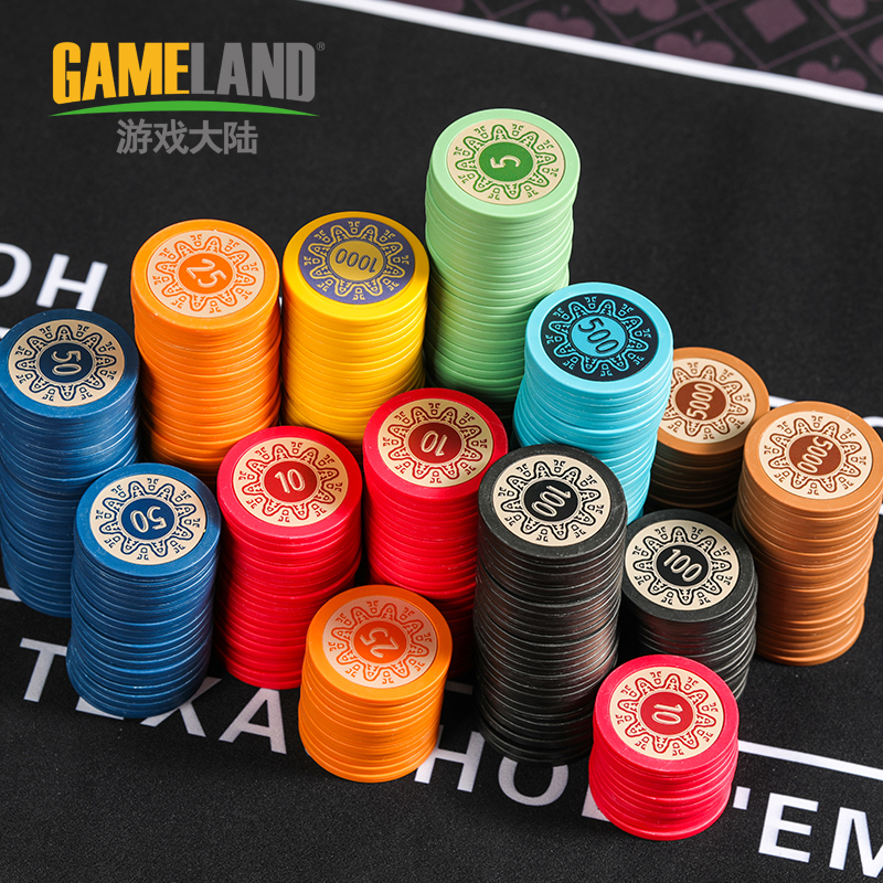 Game Continental Texas poker chips Original 14 gr Ringing In the Clay Tokens de-bashing Mahjong Hall Chess room