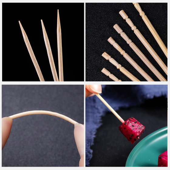 Double-gun old bamboo toothpicks for hotels, restaurants, single-tip small packaging toothpicks, household bamboo commercial use