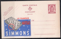 Belgian advertising postage Simmons mattress furniture home furnishings