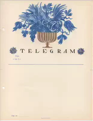 Swedish newspaper 1924-69 used blue flowers to plant flowers in vases
