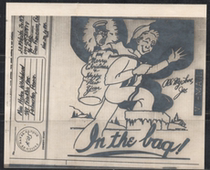 American Victory Mail Christmas 1944 Rope bags containing officers climbing into chimney soldiers