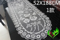 Handmade net buckle tablecloth 5 buttons embroidered tablecloth Foreign trade European window screen Lace gauze curtain pure cotton woven coffee table cloth