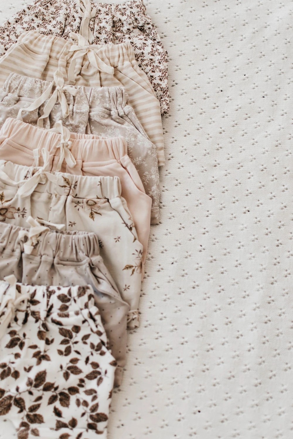 Spot Australia Straight Mail Piperbug Baby Children Shorts Chopped Flowers Pure Color Drawing Rope Lace