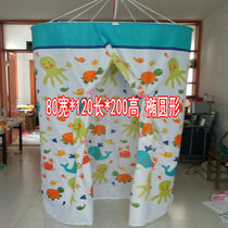 Winter cold-proof thickened warm house with wood barrel bath tub cover bath curtain baby adult bath oval bath cover