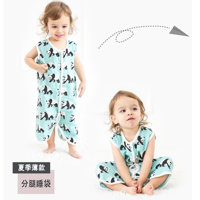 Summer ins thin section Leg Pure Cotton Cloth Baby Sleeping Bag Children Vest Type Anti Kick By Baby Vest Sleeping Bag