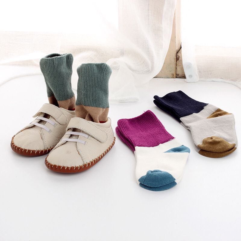 New spring summer children socks male and female short cylinder socks pure cotton Songkou baby socks collage socks