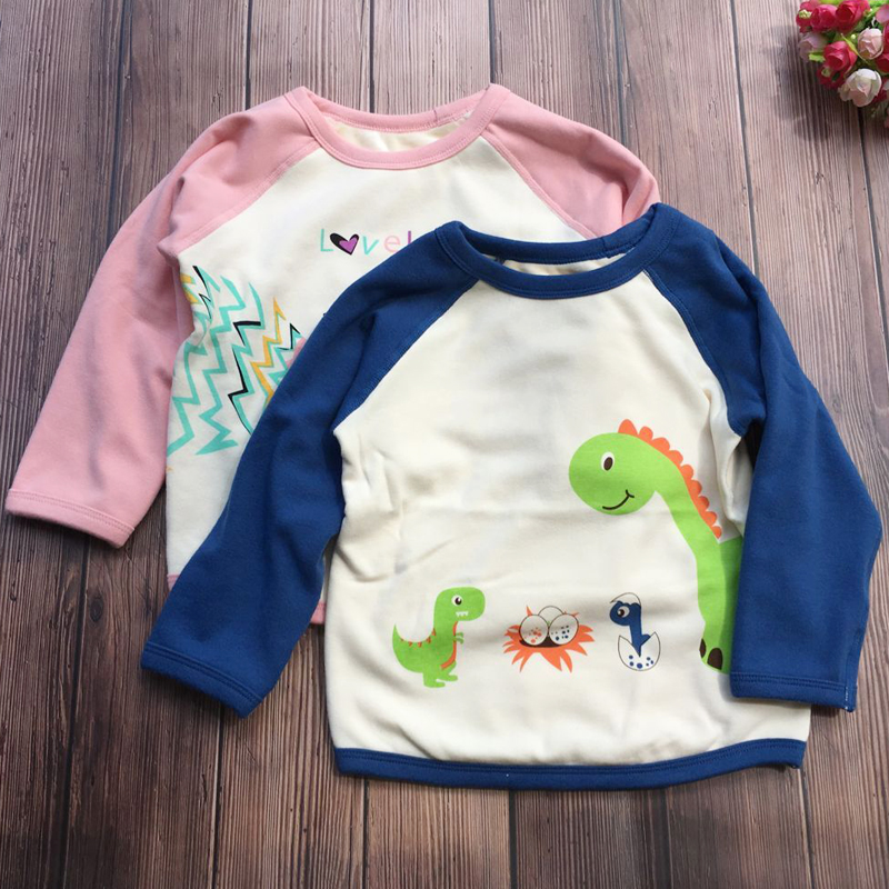 Baby thickened and gapped warm and clothing autumn and winter male and female double layer round collar long sleeve blouse jacket head suede shirt-Taobao