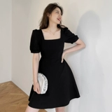 Летнее приталенное платье, корсет, юбка, рукава фонарики, французский стиль, квадратный вырез