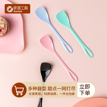 Diners Tool Spoon Collection Disposable Multicolor Ice Cream Yogurt Fruit Fork Spoon Thickened Plastic Frosted