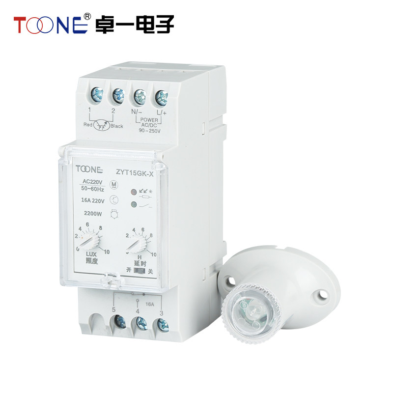 Zhuoone ZYT15GK-X intelligent light control switch fully automatic street lamp delay controller 220V send induction monitor