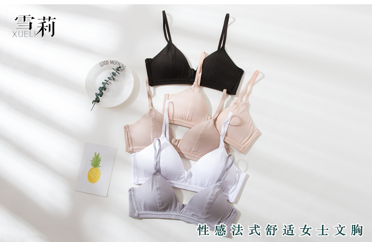 Mùa xuân và mùa hè mới sexy Pháp tam giác cup ladies đồ lót phương thức không có vòng thép cotton bikini close-fitting áo ngực