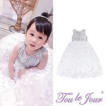 Toullejour Girl Clothes Bright Silver Glitter Embroidered Dream Tennis Princess Dresses Princess Dress 61 Birthday Party Dress