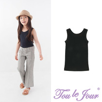Toulejour Men and Women Childrens Baby Thin High Quality Cotton Elastic Ribbed Vest Horse Clip Outside Wear Summer