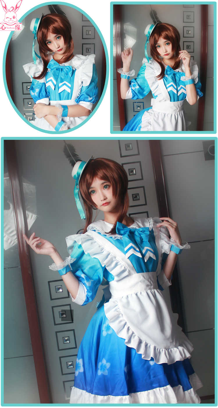 Trái tim đã ủy quyền cho bộ quần áo COS cá tính thứ năm doujin làm vườn da mới cô gái cosplay trang phục hầu gái nữ quần áo cosplay
