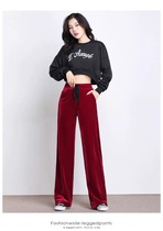 Copper ammonia silk Chenille corduroy Velvet vertical cut thin wide leg pants Clothing pattern cutting drawings physical objects