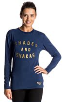 ROXYUPF50 sunscreen suit Long sleeve jellyfish suit Surf swimming top womens snorkeling loose type