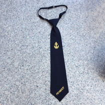 Russian Navy Tie Embroidered Black